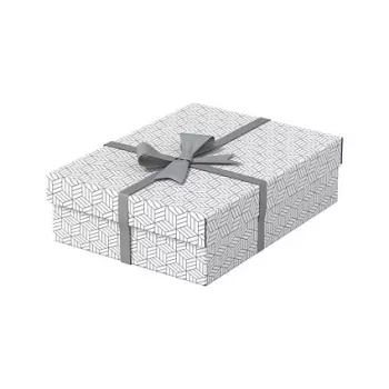 Ensemble de 3 boîtes de rangement et cadeau LEITZ Home M, blanc, carton ondulé 100 % recyclé, couvercle amovible 628284