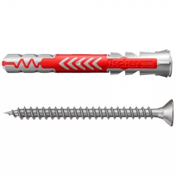 Cheville universelle Fischer DuoPower 6 x 50 S A2 K NV avec vis A2, 1 ensemble (537670)