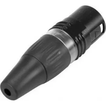 Connecteur XLR mâle 5 broches HICON HI-X5CM-B, à souder, zamak, noir 30200514