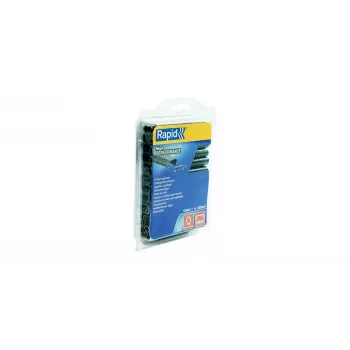 RAPID TOOLS VR22 Fence Ring Staples, Plastic Coated Grey, Galvanized Steel, 1000 Pieces 5001333