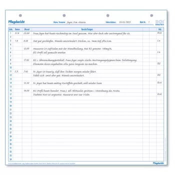 Formulaires de rapport de soins BOI, recto-verso, A4, 50 feuilles, blanc (9206-00304)