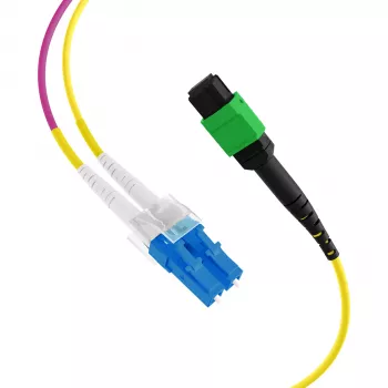 EFB Elektronik Câble trunk MPO-PLUS/APC(F)-LC OS2 12 fibres type B LSZH jaune 3 m MPOF12LCOS2-3