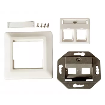 EFB ET-25085FO Fiber Optic Frame Set for 2x E2000, SC Simplex, LC Duplex, RAL 9010