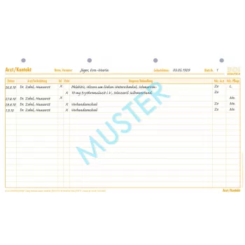 BOI Dokutech Formulaires médecin/contact (A) + (S), 50 feuilles 9206-00305