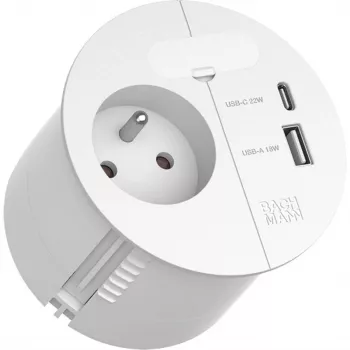 Bachmann LOOP IN CHARGE 1xUTE 1xUSB A/C 22W 1xKBD 0,2m blanc (938.304)