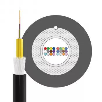 INFRALAN U-DQ(ZN)BH OS2 24E (1x24) Eca 2000N LSZH Black 5.8mm G657A1 Fibre Optic Cable 54424.1D-E2