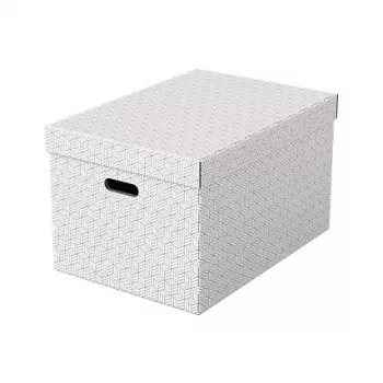 Esselte Boîte de rangement Home L, lot de 3, blanc, 628286