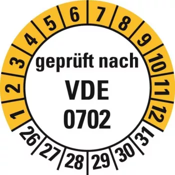 HEIN Industrieschilder 188207 VDE 0702 Inspection Labels, Weeks 26-31, 20 mm, Permanent Adhesive, 500 per Roll