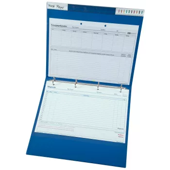 BOI Dokutech Classeur à anneaux Solid A4 bleu, 2 anneaux, diamètre des anneaux 30 mm, largeur du dos 50 mm 9108-01824