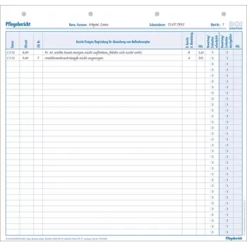BOI Formulaires rapport de soins, 50 feuilles, DIN A4, 80 g/m², blanc (9206-00453)