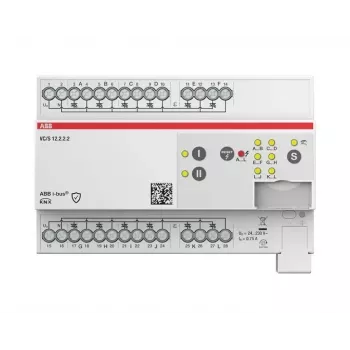 Contrôleur de vanne KNX ABB VC/S12.2.2.2, 12 canaux, commande manuelle, rail DIN 2CDG110331R0011