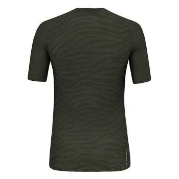 T-shirt thermique homme Salewa Cristallo AMR - Dark Olive XL