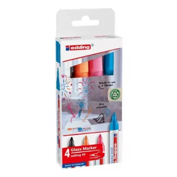 Marqueur pour tableau en verre edding 95 couleurs assorties 1-5 mm 4 pièces (4-95-4-2)