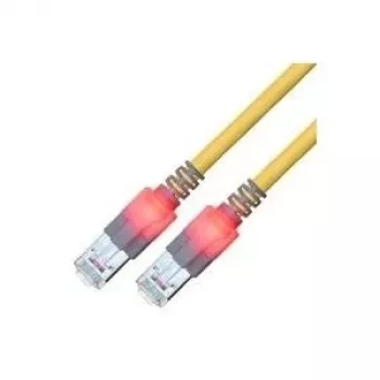 Câble patch LED ZVK GMBH Easylan DualBoot RJ45 S/FTP Cat.6 (classe E), avec connecteur saCon, LSOH, jaune, 25 m CS1OYCDCD0250