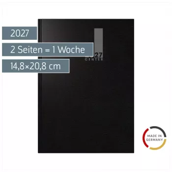 BRUNNEN TIME CENTER 2027 agenda A5 noir planificateur hebdomadaire 1072520907