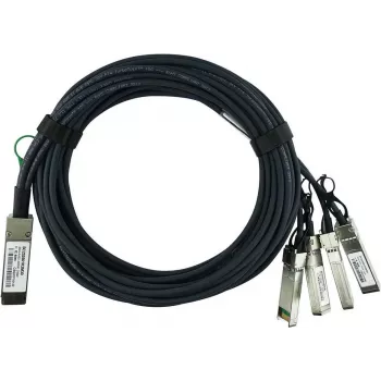Câble breakout direct attach BlueLAN compatible H3C LSWM1QSTK4 passif 40GBASE-CR4 QSFP+ vers 4x10GBASE-CR SFP+, 3m, AWG30 LSWM1QSTK4-BL