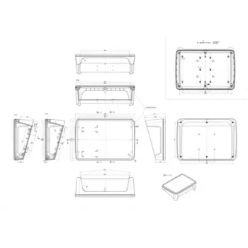 Boîtier d'affichage Bopla BoPad BOP 10.1 P-9016-SET 285 x 198 x 92,90 mm ABS blanc RAL 9016 35110176.HMT1