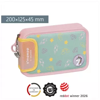 Trousse remplie BRUNNEN s'maepp Sweet Unicorn rose pastel/vert 16 pièces 20,0 x 4,5 cm 104942001