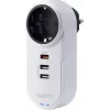 Adaptateur enfichable Schuko Sygonix SY-4512994 avec 2 ports de charge USB, blanc