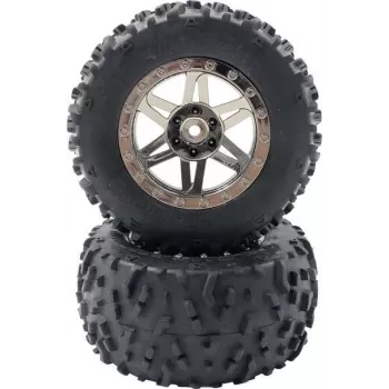 Roues complètes Reely RE-6622380 (2 pièces, 65 mm, hexagone 12 mm) pour voitures RC 1:10