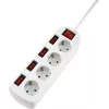 Adaptateur de prise Schuko avec interrupteur Sygonix SY-4535068, blanc, 16 A, 3680 W, protection enfant
