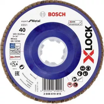 Disque à tronçonner Bosch Accessories 2608619815 Expert for Metal X-LOCK 125 mm x 1,0 mm x 22,23 mm