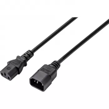 Câble de prolongation pour appareils froids Sygonix SY-5044234, C14 vers C13, 3,5 m, noir