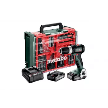Ensemble perceuse à percussion sans fil Metabo SB 18 L BL 18 V sans balais 65 Nm avec 2x batteries Li-Power 2,0 Ah, chargeur et coffret 613157710