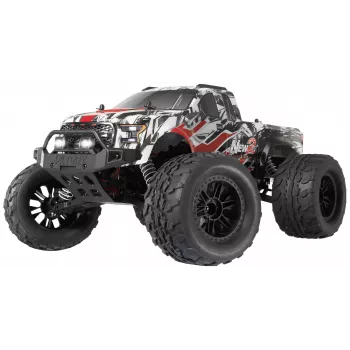 Reely New2 Super Combo Brushless monster truck électrique RC 1:10 4WD 100 % RTR 2,4 GHz avec batterie, chargeur et piles pour émetteur (RE-7766676)