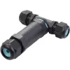 Connecteur de câble étanche Sygonix SY-5516050 avec bornes à vis, IP68, 3 pôles, noir