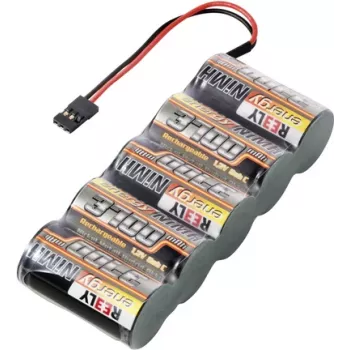 Pack d'accus NiMH RC Reely 6 V 3700 mAh 5 cellules Sub-C côte à côte fiche JR RE-7856835