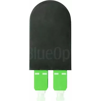 Adaptateur loopback fibre optique BLUELAN BlueOptics OM5 50/125µm multimode SC/UPC duplex vert citron ferrule céramique -40°C à +85°C (BOLBSCOM5)