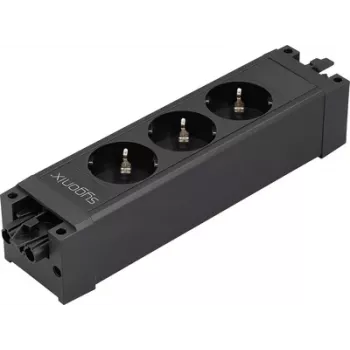 Module de prise 3 prises sans interrupteur Sygonix SY-6872234 noir