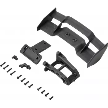 Ensemble aileron arrière et support Reely 1:10 noir (RE-7133427)