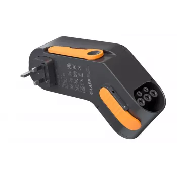 Chargeur EV LAPP MOBILITY Mobility Dock Type 2 vers CEE 32A 7,4 kW Mode 2, câble 5 m 65416
