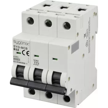 Disjoncteur miniature SYGONIX SY-6441064 3 broches 32A type B 6kA 415V AC