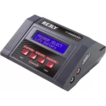 Reely V-Charger ECO 80 chargeur de batterie RC multifonction 80 W AC/DC LiPo LiIon LiHV NiMH NiCd Pb Pb-Ca RE-7570029
