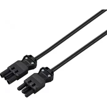 Rallonge Sygonix SY-6676356 noire 1,5 m fiche coudée Schuko vers prise femelle Schuko 16 A 3680 W