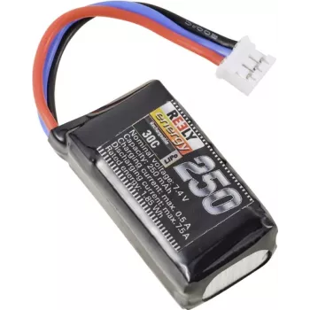 Accu LiPo Reely 7,4 V 250 mAh 2S 30C softcase connecteur plat (RE-7845954)