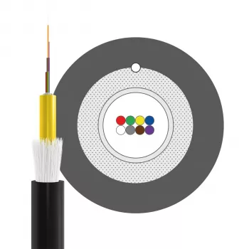 INFRALAN A-DQ(ZN)B2Y OM2 8G (1x8) Fca 2000N Black 5.8mm Outdoor Fiber Optic Cable A8M2F1