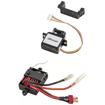 Ensemble électronique Reely RE-8705337 pour Carbon Fighter III (récepteur 2,4 GHz, variateur brushed 40A, servo de direction)