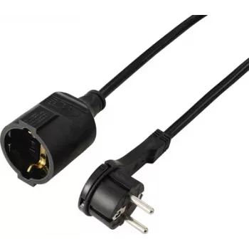 Sygonix SY-7165298 Câble de rallonge 16 A noir 5,00 m H05VV-F 3G 1,5 mm²