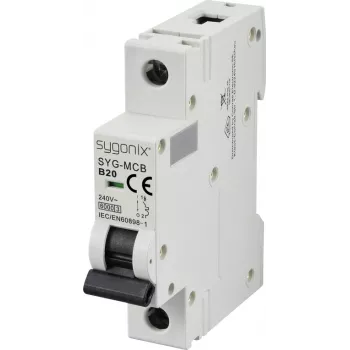 Disjoncteur miniature Sygonix SY-6440882 SYG-MCB 1P/B20/6KA 1 pôle 20 A 240 V AC