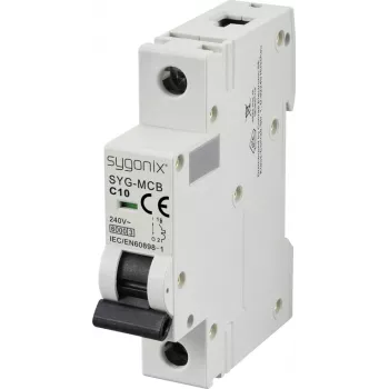 Disjoncteur miniature Sygonix SY-6440888 SYG-MCB 1P C10 6 kA 10 A 240 V/AC