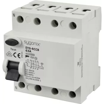 Interrupteur différentiel Sygonix SY-6438020 type A 4 pôles 63 A 30 mA 400 V AC