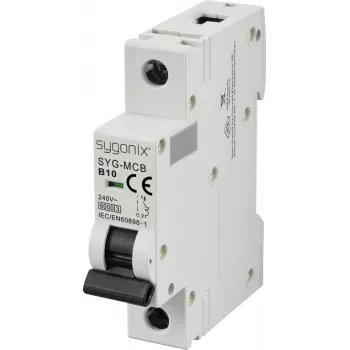 Sygonix SY-6440876 SYG-MCB Disjoncteur miniature 1P/B10/6KA 1 pôle 10 A 240 V AC