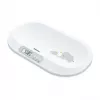Beurer BY90 balance bébé intelligente avec Bluetooth, capacité 20 kg, précision 5 g, surface de pesée bombée, écran LCD, blanc