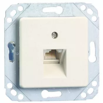 METZ Connect UPk unité de raccordement encastrée, boîte de jonction universelle, design IAE, 2x RJ45, bornes à vis mini-pince RJ45 (130040111-I)