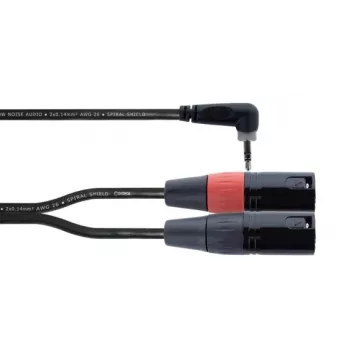 Câble adaptateur Y XLR Cordial EY 1.5 WRMM 3,5 mm TRS vers 2x XLR mâle 1,5 m noir 14874