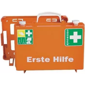 SÖHNGEN ERSTE-HILFE KOFFER DELUXE First Aid Case DIN 13157 Orange ABS Wall Mountable O301138